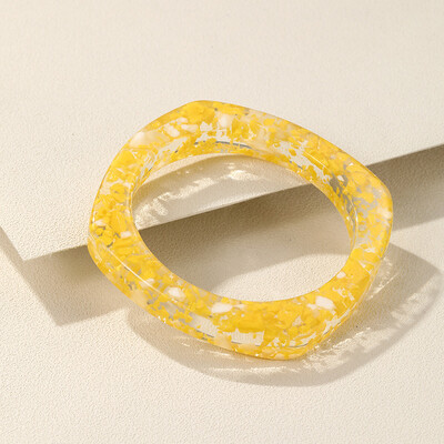 GuanLong μοντέρνα πολύχρωμα μανσέτα από ρητίνη βραχιόλια για γυναίκες Λεπτά γεωμετρικά στρογγυλά βραχιόλια βραχιόλια για κορίτσια Χέρι μόδας κοσμήματα δώρο