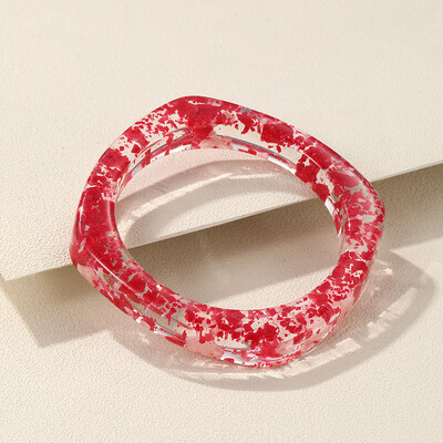 GuanLong μοντέρνα πολύχρωμα μανσέτα από ρητίνη βραχιόλια για γυναίκες Λεπτά γεωμετρικά στρογγυλά βραχιόλια βραχιόλια για κορίτσια Χέρι μόδας κοσμήματα δώρο