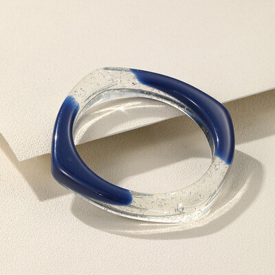 GuanLong μοντέρνα πολύχρωμα μανσέτα από ρητίνη βραχιόλια για γυναίκες Λεπτά γεωμετρικά στρογγυλά βραχιόλια βραχιόλια για κορίτσια Χέρι μόδας κοσμήματα δώρο