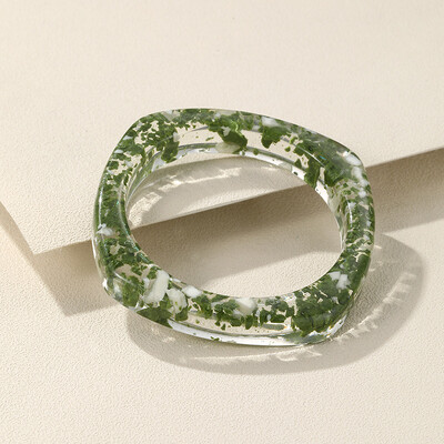 GuanLong μοντέρνα πολύχρωμα μανσέτα από ρητίνη βραχιόλια για γυναίκες Λεπτά γεωμετρικά στρογγυλά βραχιόλια βραχιόλια για κορίτσια Χέρι μόδας κοσμήματα δώρο