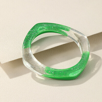 GuanLong μοντέρνα πολύχρωμα μανσέτα από ρητίνη βραχιόλια για γυναίκες Λεπτά γεωμετρικά στρογγυλά βραχιόλια βραχιόλια για κορίτσια Χέρι μόδας κοσμήματα δώρο