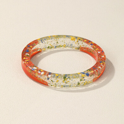 GuanLong μοντέρνα πολύχρωμα μανσέτα από ρητίνη βραχιόλια για γυναίκες Λεπτά γεωμετρικά στρογγυλά βραχιόλια βραχιόλια για κορίτσια Χέρι μόδας κοσμήματα δώρο