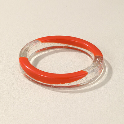 GuanLong μοντέρνα πολύχρωμα μανσέτα από ρητίνη βραχιόλια για γυναίκες Λεπτά γεωμετρικά στρογγυλά βραχιόλια βραχιόλια για κορίτσια Χέρι μόδας κοσμήματα δώρο