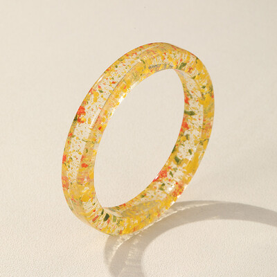 GuanLong μοντέρνα πολύχρωμα μανσέτα από ρητίνη βραχιόλια για γυναίκες Λεπτά γεωμετρικά στρογγυλά βραχιόλια βραχιόλια για κορίτσια Χέρι μόδας κοσμήματα δώρο