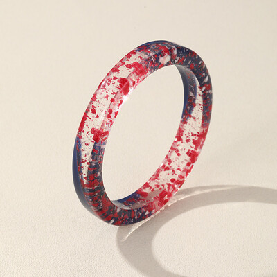 GuanLong μοντέρνα πολύχρωμα μανσέτα από ρητίνη βραχιόλια για γυναίκες Λεπτά γεωμετρικά στρογγυλά βραχιόλια βραχιόλια για κορίτσια Χέρι μόδας κοσμήματα δώρο