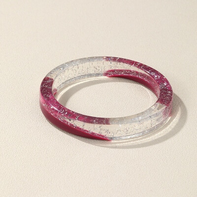 GuanLong μοντέρνα πολύχρωμα μανσέτα από ρητίνη βραχιόλια για γυναίκες Λεπτά γεωμετρικά στρογγυλά βραχιόλια βραχιόλια για κορίτσια Χέρι μόδας κοσμήματα δώρο