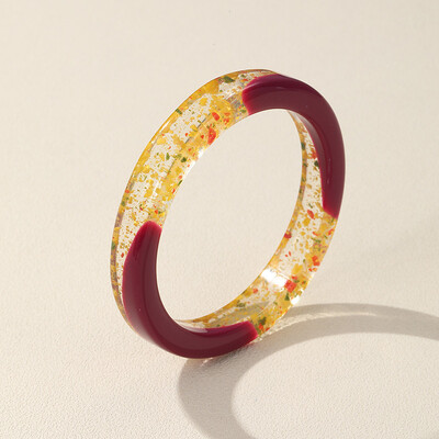 GuanLong μοντέρνα πολύχρωμα μανσέτα από ρητίνη βραχιόλια για γυναίκες Λεπτά γεωμετρικά στρογγυλά βραχιόλια βραχιόλια για κορίτσια Χέρι μόδας κοσμήματα δώρο