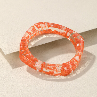 GuanLong μοντέρνα πολύχρωμα μανσέτα από ρητίνη βραχιόλια για γυναίκες Λεπτά γεωμετρικά στρογγυλά βραχιόλια βραχιόλια για κορίτσια Χέρι μόδας κοσμήματα δώρο