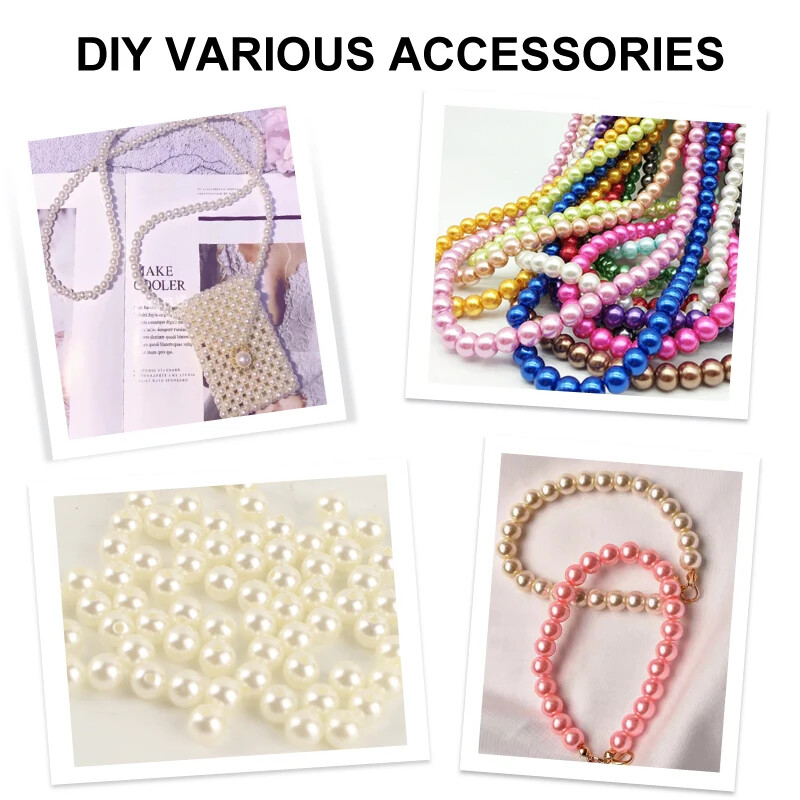 3 mm 4 mm 5 mm 6 mm 8 mm 10 mm 12 mm okruglog oblika ABS biserne perle za perle plastične proizvodne kuglice Ručno lemljenje