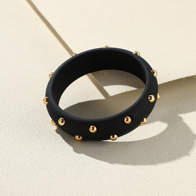 Naujos vintažinės dervos krištolinės apyrankės moterims korėjietiškos geometrinės plačios apvalios rankogalių apyrankės, žavios, madingos auksinės spalvos papuošalai