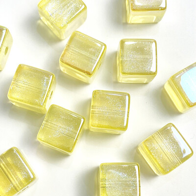 14 mm-es napfény, színes galvanizált UV-Scallion rózsaszín sellő négyzet gyöngy Barkácsolás mobiltelefon lánc gyöngy anyag tartozékok