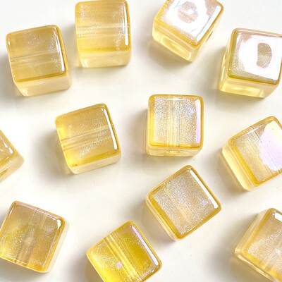 14 mm-es napfény, színes galvanizált UV-Scallion rózsaszín sellő négyzet gyöngy Barkácsolás mobiltelefon lánc gyöngy anyag tartozékok