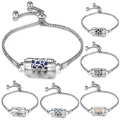 Aromaterapija Narukvica lančić od titanijskog čelika Narukvica od nehrđajućeg čelika Podesivi medaljoni za parfeme Difuzor eteričnog ulja Nakit