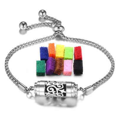 Aromaterapija Narukvica lančić od titanijskog čelika Narukvica od nehrđajućeg čelika Podesivi medaljoni za parfeme Difuzor eteričnog ulja Nakit