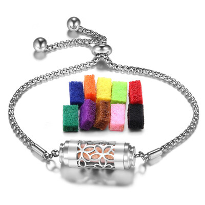 Aromaterapija Narukvica lančić od titanijskog čelika Narukvica od nehrđajućeg čelika Podesivi medaljoni za parfeme Difuzor eteričnog ulja Nakit