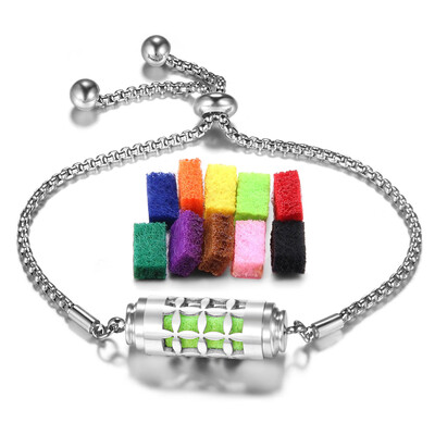 Aromaterapija Narukvica lančić od titanijskog čelika Narukvica od nehrđajućeg čelika Podesivi medaljoni za parfeme Difuzor eteričnog ulja Nakit