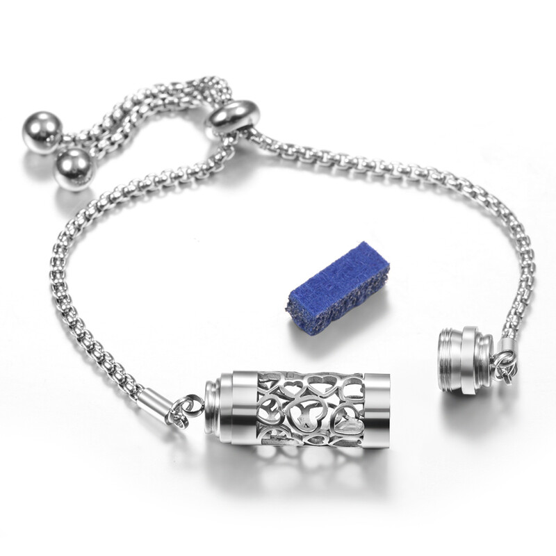 Aromaterapija Narukvica lančić od titanijskog čelika Narukvica od nehrđajućeg čelika Podesivi medaljoni za parfeme Difuzor eteričnog ulja Nakit