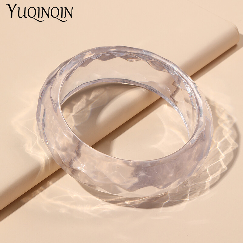 Brățări late colorate cu manșetă pentru femei Trending din rășină acrilică Punk Fete Brățară Brelocuri gotice Bijuterii de modă Cadouri