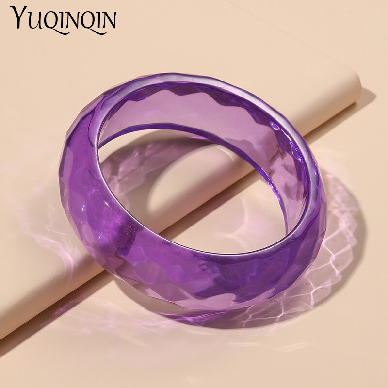 Brățări late colorate cu manșetă pentru femei Trending din rășină acrilică Punk Fete Brățară Brelocuri gotice Bijuterii de modă Cadouri