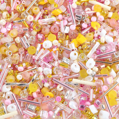 32 szín Üveggyöngyök Charm cseh lyukkal Üvegmag gyöngyök barkács karkötő gyöngyök ékszerkészítési kiegészítők E0333