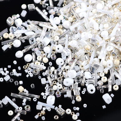 32 szín Üveggyöngyök Charm cseh lyukkal Üvegmag gyöngyök barkács karkötő gyöngyök ékszerkészítési kiegészítők E0333