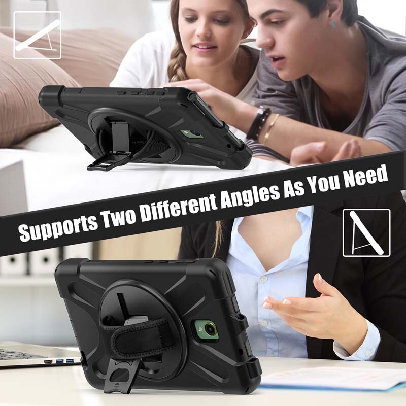 Husa rezistenta la socuri pentru Samsung Galaxy Tab Active5 SM-X300 X306B Active3 T570 T575 Husa Active 5 3 8.0 suport cu curea de umar