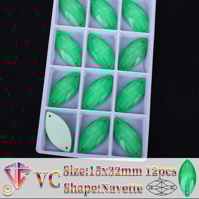 VC neon fluoreszkáló lószem varrni strasszra Navette varrás gyémánt üveg gyémánt lapos hátú barkács kiegészítők esküvő