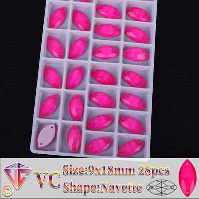 VC neon fluoreszkáló lószem varrni strasszra Navette varrás gyémánt üveg gyémánt lapos hátú barkács kiegészítők esküvő