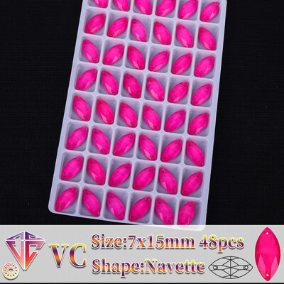 VC neon fluoreszkáló lószem varrni strasszra Navette varrás gyémánt üveg gyémánt lapos hátú barkács kiegészítők esküvő