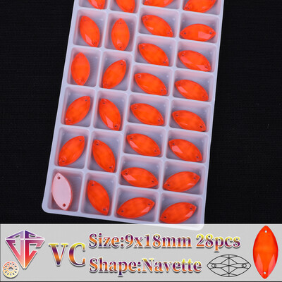 VC neon fluoreszkáló lószem varrni strasszra Navette varrás gyémánt üveg gyémánt lapos hátú barkács kiegészítők esküvő