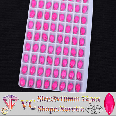 VC neon fluoreszkáló lószem varrni strasszra Navette varrás gyémánt üveg gyémánt lapos hátú barkács kiegészítők esküvő