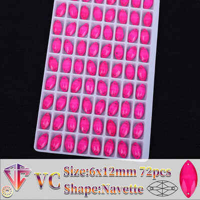 VC neon fluoreszkáló lószem varrni strasszra Navette varrás gyémánt üveg gyémánt lapos hátú barkács kiegészítők esküvő