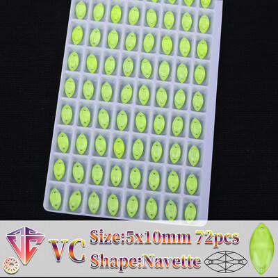 VC neon fluoreszkáló lószem varrni strasszra Navette varrás gyémánt üveg gyémánt lapos hátú barkács kiegészítők esküvő