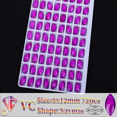 VC neon fluoreszkáló lószem varrni strasszra Navette varrás gyémánt üveg gyémánt lapos hátú barkács kiegészítők esküvő