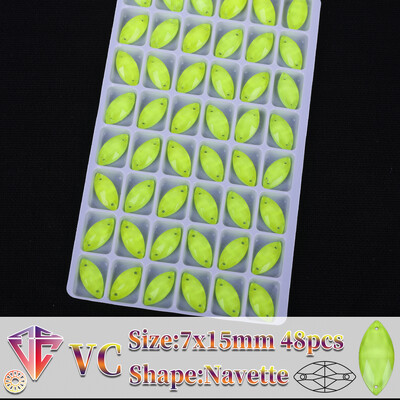 VC neon fluoreszkáló lószem varrni strasszra Navette varrás gyémánt üveg gyémánt lapos hátú barkács kiegészítők esküvő