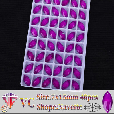 VC neon fluoreszkáló lószem varrni strasszra Navette varrás gyémánt üveg gyémánt lapos hátú barkács kiegészítők esküvő