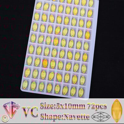 VC neon fluoreszkáló lószem varrni strasszra Navette varrás gyémánt üveg gyémánt lapos hátú barkács kiegészítők esküvő