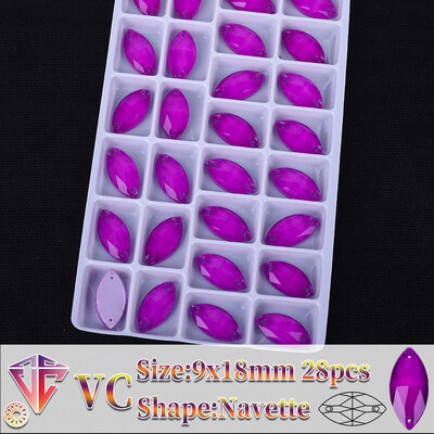 VC neon fluoreszkáló lószem varrni strasszra Navette varrás gyémánt üveg gyémánt lapos hátú barkács kiegészítők esküvő