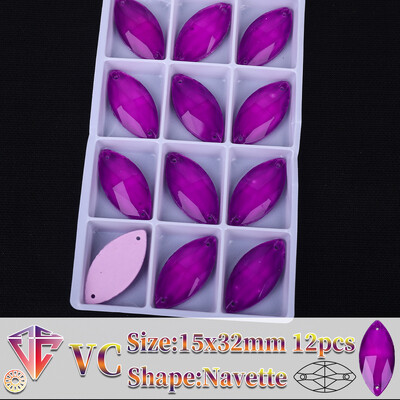 VC neon fluoreszkáló lószem varrni strasszra Navette varrás gyémánt üveg gyémánt lapos hátú barkács kiegészítők esküvő