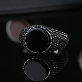 Vintage muški prsten Tirkizni kamen Punk Prsten crne boje Muški prsten od nehrđajućeg čelika Bijoux Aneis Tvornica poklona za nakit na veliko