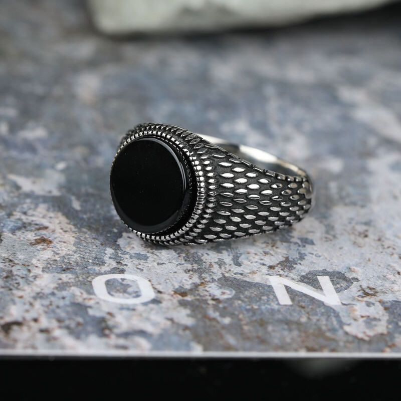 Vintage muški prsten Tirkizni kamen Punk Prsten crne boje Muški prsten od nehrđajućeg čelika Bijoux Aneis Tvornica poklona za nakit na veliko