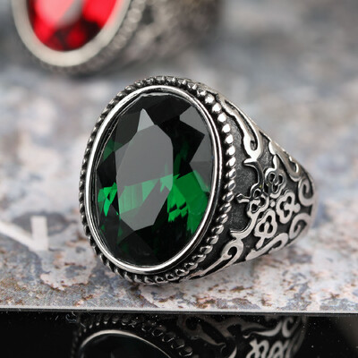 Jauki, smags modes sarkana akmens kristāla melni pirkstu gredzeni vīriešiem sievietēm gotiskā panka kāzu ballīte rotaslietas rūpnīcas tirdzniecības vieta vairumtirdzniecība