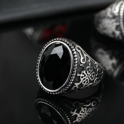 Jauki, smags modes sarkana akmens kristāla melni pirkstu gredzeni vīriešiem sievietēm gotiskā panka kāzu ballīte rotaslietas rūpnīcas tirdzniecības vieta vairumtirdzniecība