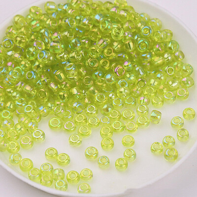 Mărgele de orez de sticlă de 1,5-4 mm de dimensiuni multiple, culoare magică, imitație transparentă, mărgele împrăștiate de culoare Nissan, accesorii pentru ciucuri cu margele DIY