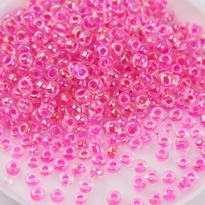 Mărgele de orez de sticlă de 1,5-4 mm de dimensiuni multiple, culoare magică, imitație transparentă, mărgele împrăștiate de culoare Nissan, accesorii pentru ciucuri cu margele DIY