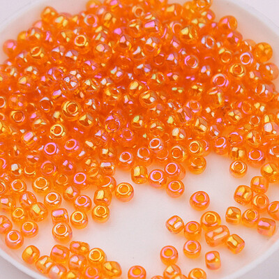 Mărgele de orez de sticlă de 1,5-4 mm de dimensiuni multiple, culoare magică, imitație transparentă, mărgele împrăștiate de culoare Nissan, accesorii pentru ciucuri cu margele DIY