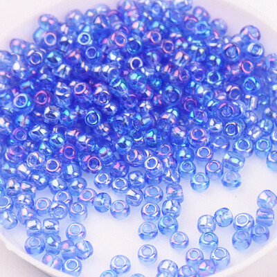 Mărgele de orez de sticlă de 1,5-4 mm de dimensiuni multiple, culoare magică, imitație transparentă, mărgele împrăștiate de culoare Nissan, accesorii pentru ciucuri cu margele DIY