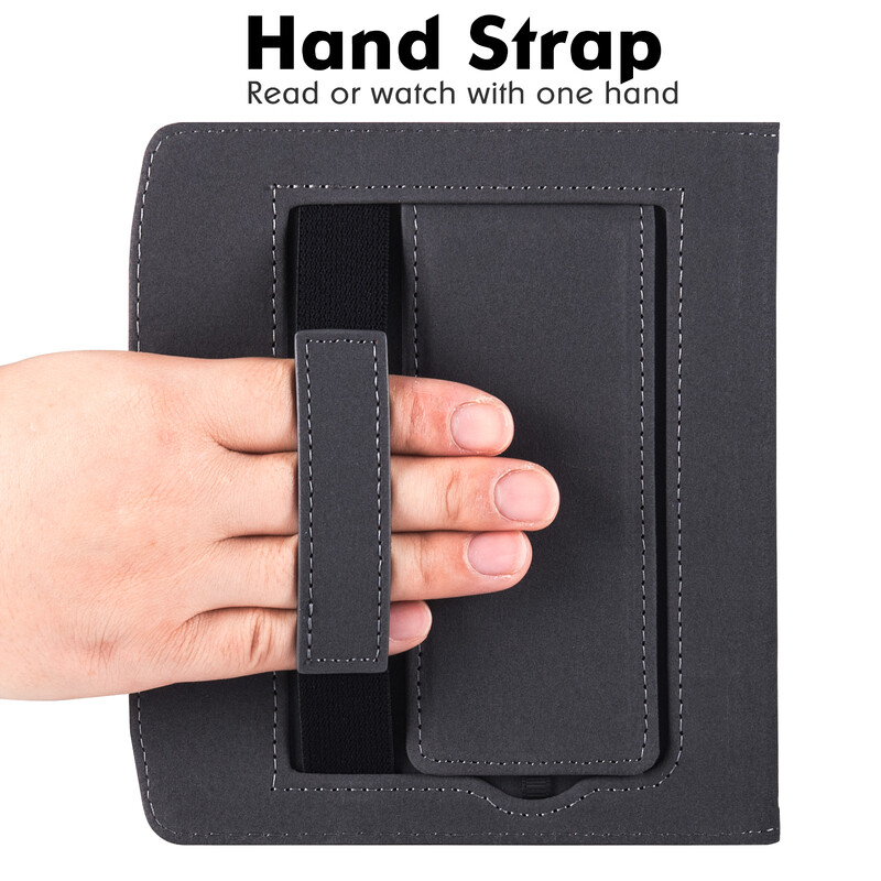 Husă cu suport pentru e-Reader Pocketbook 700 Era/Era Color - Husă de protecție premium din piele PU cu curea de mână și trezire automată a somnului