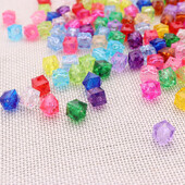 500g ručne korálkované DIY diamantové korálky tkané z gypsofily 10mm priehľadné štvorcové korálky tkané akrylové korálky voľné korálky na remeslá