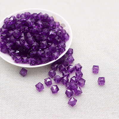 500g ručne korálkované DIY diamantové korálky tkané z gypsofily 10mm priehľadné štvorcové korálky tkané akrylové korálky voľné korálky na remeslá